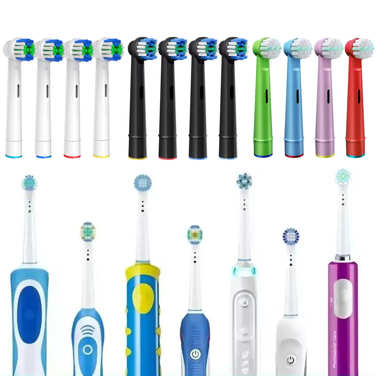 NEW 4/8/12/16 Pcs Replacement Toothbrush Heads Compatible with Oral-B Braun Professional Electric Toothbrush Heads Brush Heads