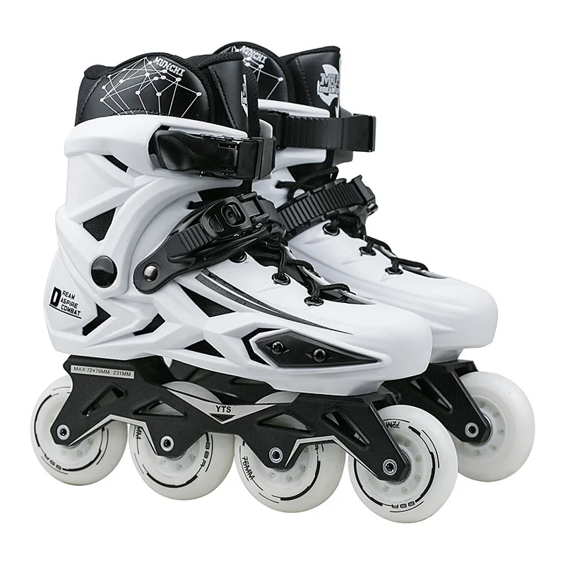 Zapatillas de patinaje profesional para adultos, Patines de velocidad Slalom, 4 ruedas