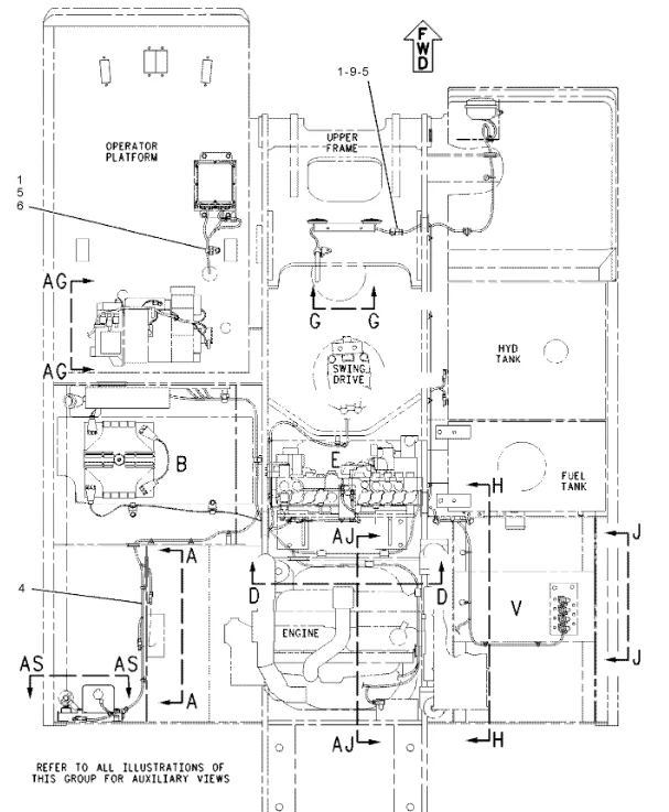 

Engine Wiring Harness 138-5134 Chassis Harness 138-5134 1385134 for E320B Excavator Parts
