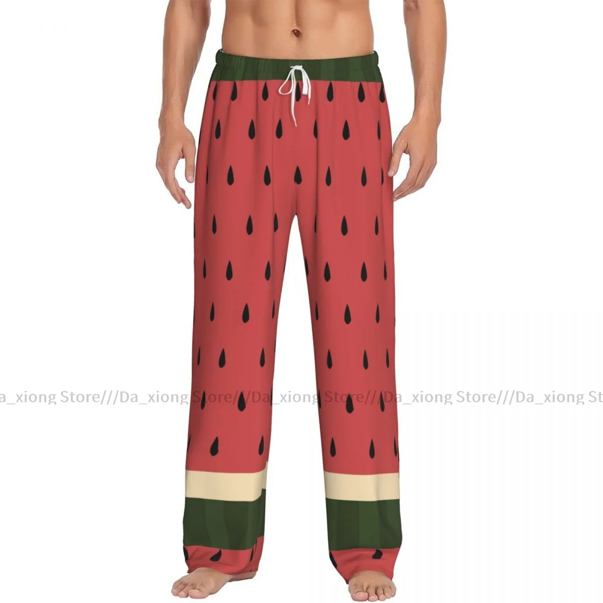 Watermelon With Black Seeds Mens Pajamas Pyjamas Pants Lounge Pants Sleep Bottoms