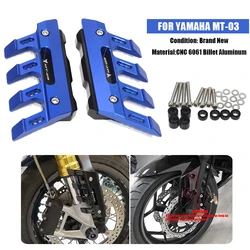 With Logo For YAMAHA MT-03 MT03 Motorcycle Mudguard Front Fork Protector Guard Block Front Fender Anti-fall Slider Accessories