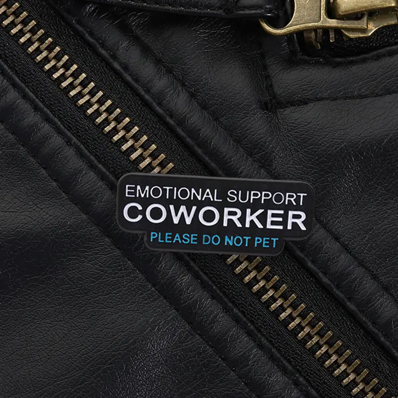 Please Do Not Pet Coworker Black Enamel Pin, Funny Workplace Sarcastic Brooch For Office Workers And Casual Style