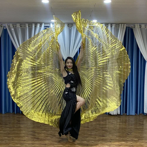Imagen 2 del producto Alas de Isis de oro nuevo para danza del vientre, alas egipcias, accesorios de danza del vientre, Festival de Carnaval, accesorios de ropa para mujer