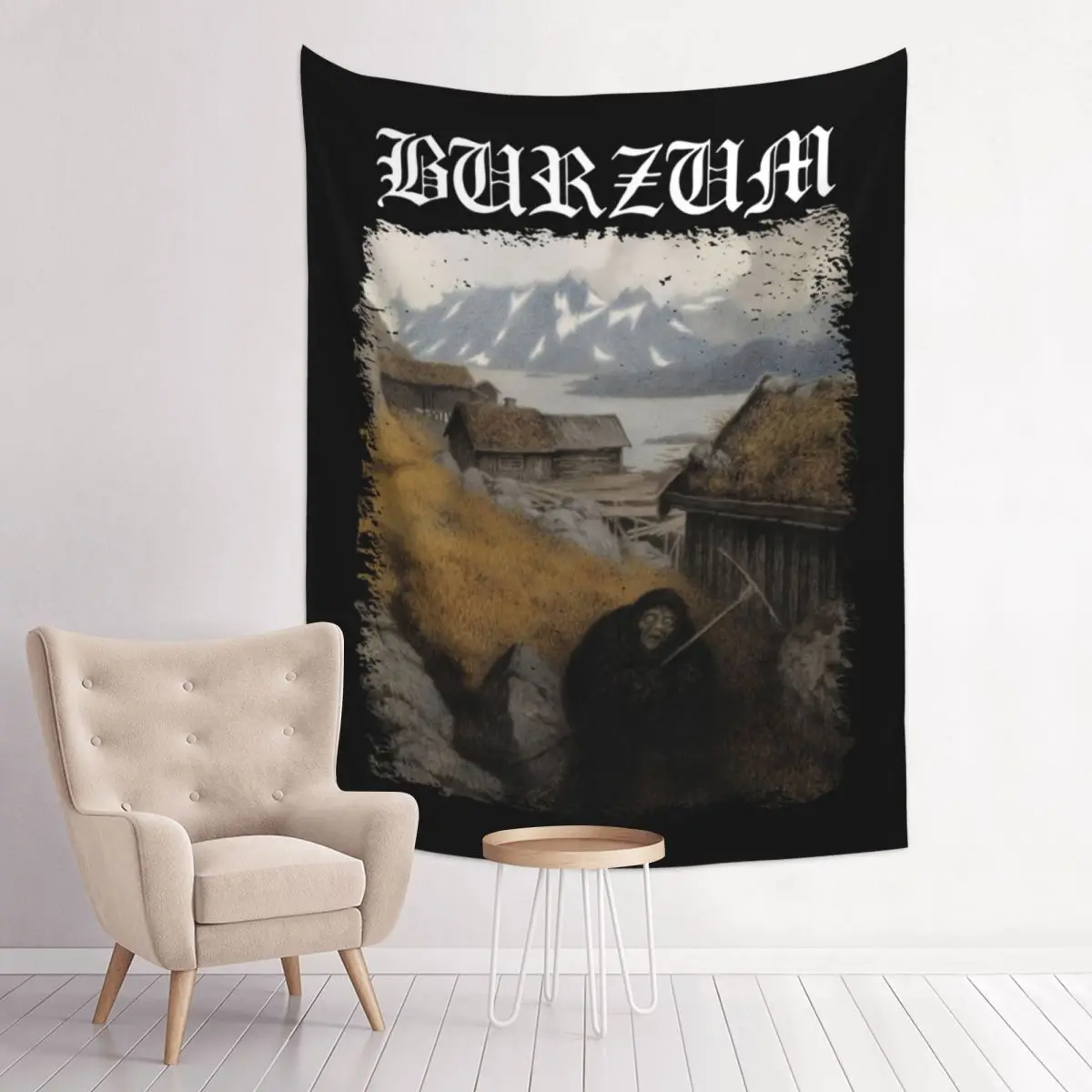 Burzum Scary Ghost Tapestry Wall Hanging Hippie Fabric Tapestry Art Blanket Room Decor Wall Cloth
