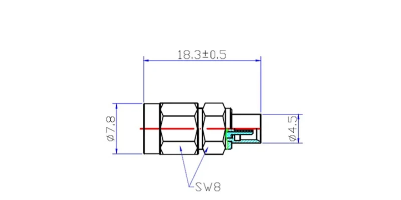 SMA Male Plug To MCX Female jack RF Coax Adapter Connector Straight Goldplated