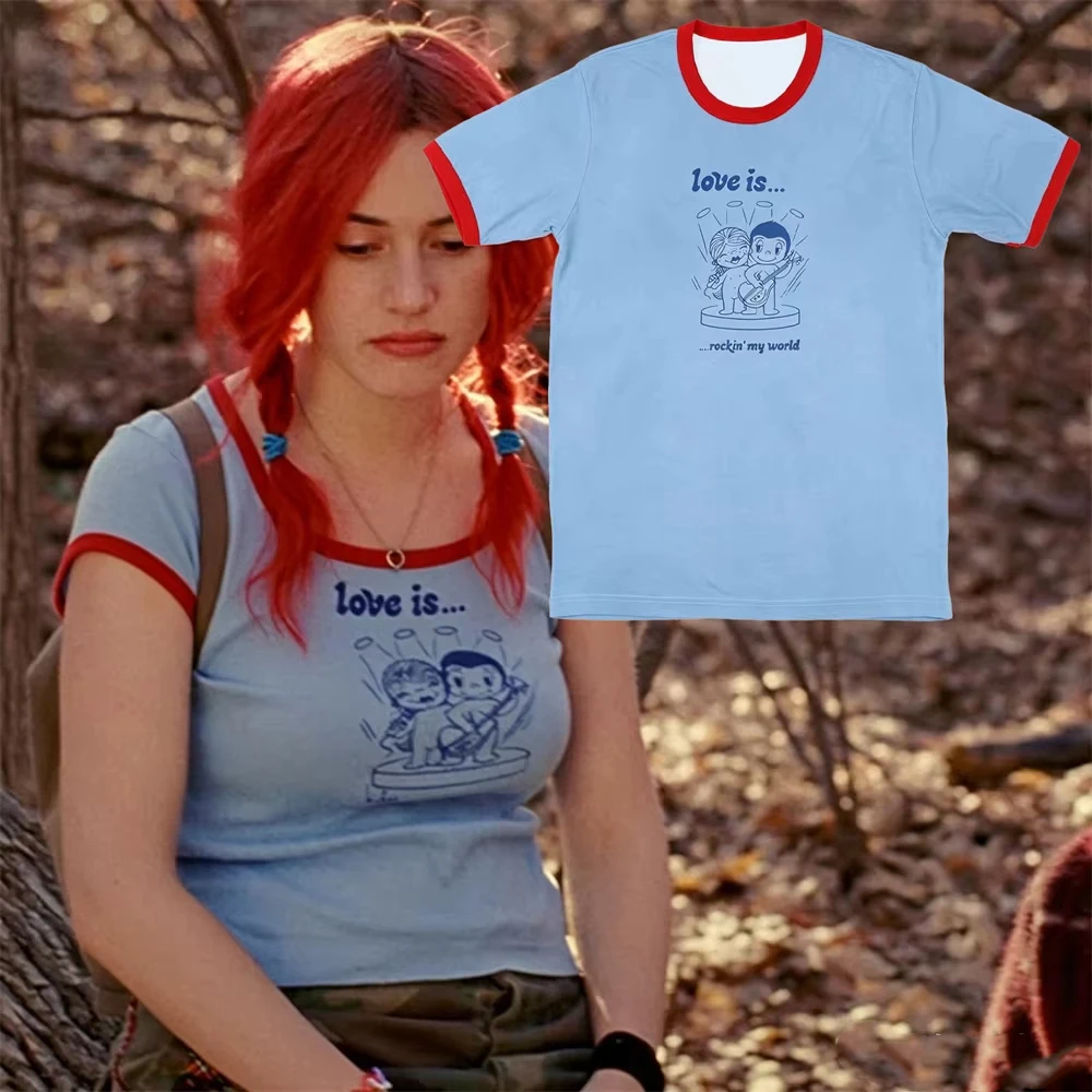 Clementine Kruczynski Love is... Rockin' My World T-Shirt Eternal Sunshine of the Spotless Mind Movie Tee Unisex Beach T-shirt