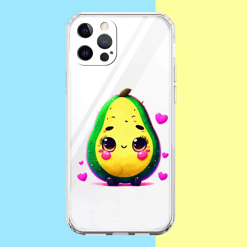 Avocado Family Case for Samsung Galaxy A13 A22 A32 A52 A53 A72 A51 A71 A11 A31 A41 A01 A21S 5G Transparent Silicone Shell Capas