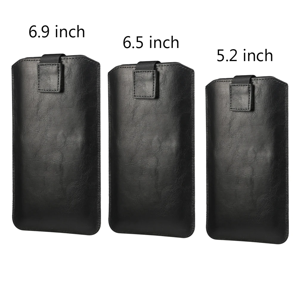 Universal Leather Bag Case for IPhone 13 12 Pro Max for Xiaomi Mi 10 9t 10t 5G,Redmi Note 9 9s 8 8t 7 for Huawei P50 P40 P30 P20