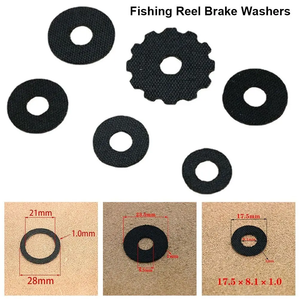 1 Stück Langlebige Kohlefaser-Angelrollen-Bremsscheiben 0,5mm Schwarze Drag-Wascher Angelzubehör für Outdoor-Aktivitäten