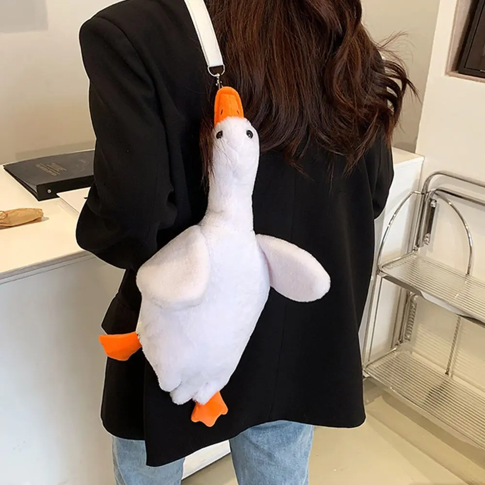 Stuffed Duck Girl Cartoon Doll Summer Cute Shoulder Bag Plush Toy Cross-body Bag Lady Plush Yellow Duck Handbags