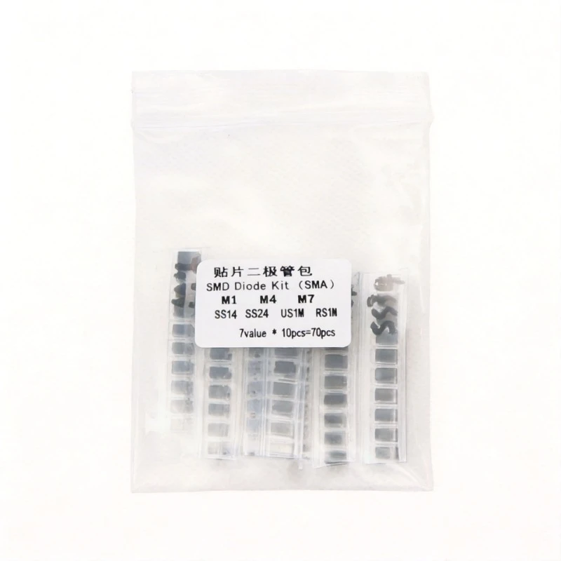 SMA Diode Assortment Kit 350Pcs M1/M4/M7/SS14/SS34/US1M/RS1M for DIY
