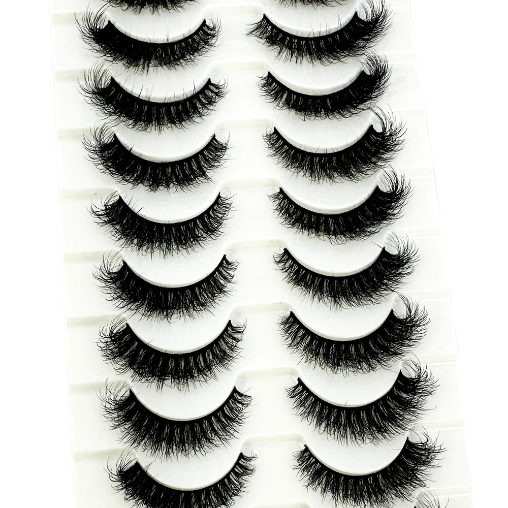 Nuove ciglia 10 paia ciglia finte corte naturali 8D ciglia di visone estensioni ciglia finte finte cils trucco all'ingrosso
