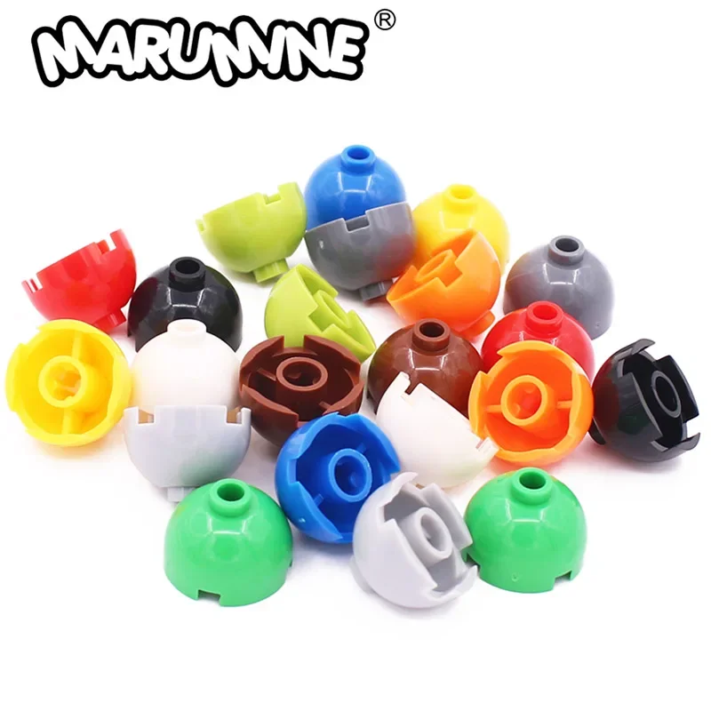 

Marumine 30367 Classic Building Blocks Parts 20PCS Round 2x2 Dome Top with Bottom Axle Holder Stud Technology Brick Accessory