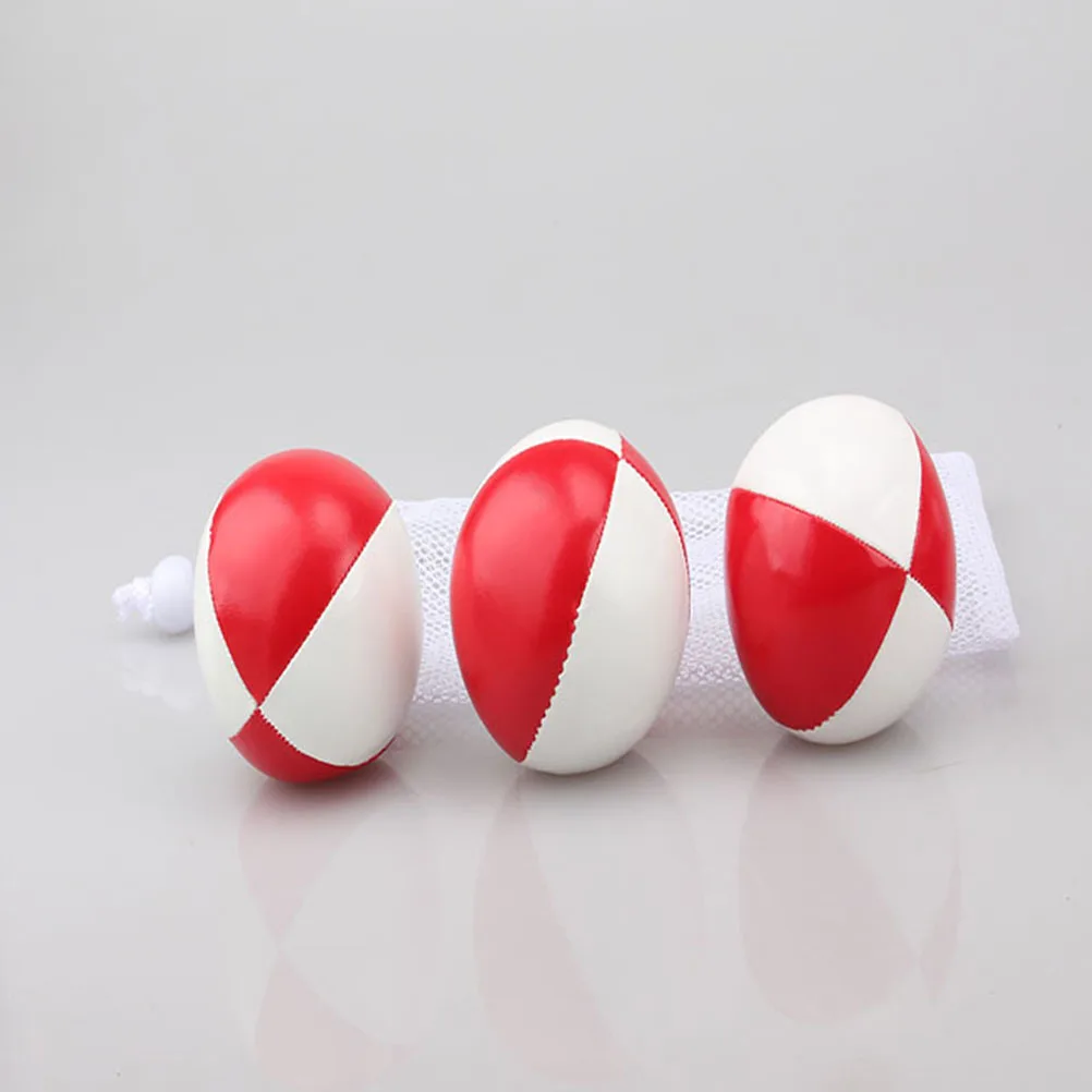 

3pcs Pu Juggling Balls Balls Lightweight Kids Interactive Outdoor Sports Party Supplies Red White