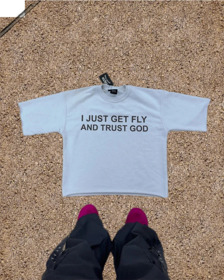 Y2k Harajuku Believe in God Oversized T-shirt 2024 American Street Men and Women Casual Loose Retro 2000s T-shirt Y2k Top