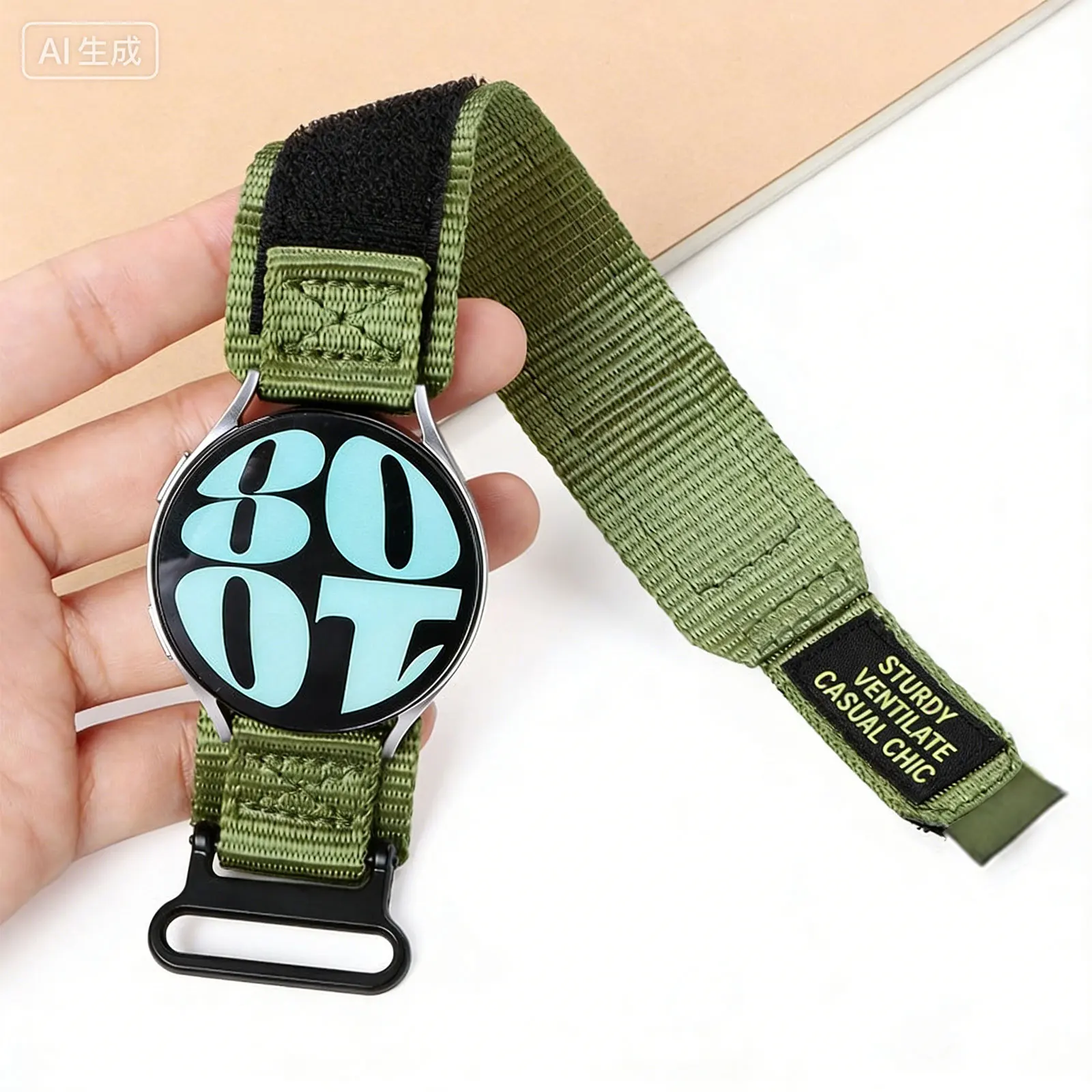 Nylon Velcro Bands for Amazfit T-Rex 3 Pro 48mm Strap for Men and Women view 4