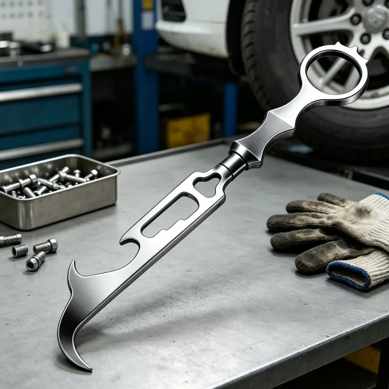 Multifunctional Car Tire Stone Remover Portable Tyre Rock Picker Wrench Auto Tire Groove Cleaning Tool Garage Emergency