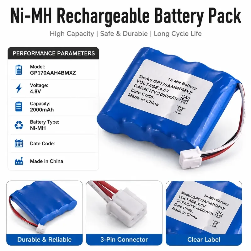 for Replacement Battery Compatible with GP170AAH4BMXZ High Capacity Rechargeable Power Cell for Electronic Devices Long Lasting