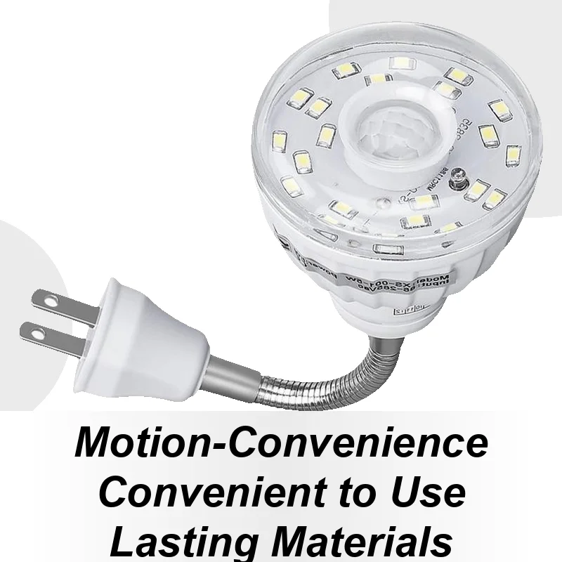 

Motion Sensor Night Light Hallway Motion Sensor Light Plug-And-Play Bulb Spotlight Fixture Indoor For Wall Closet Kitchen