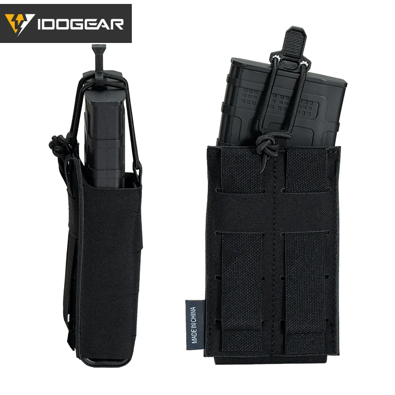 IDOGEAR Tactical LSR 556 Pouch Singel Carrier MOLLE Laser Cut With Quick Release Clip 35125