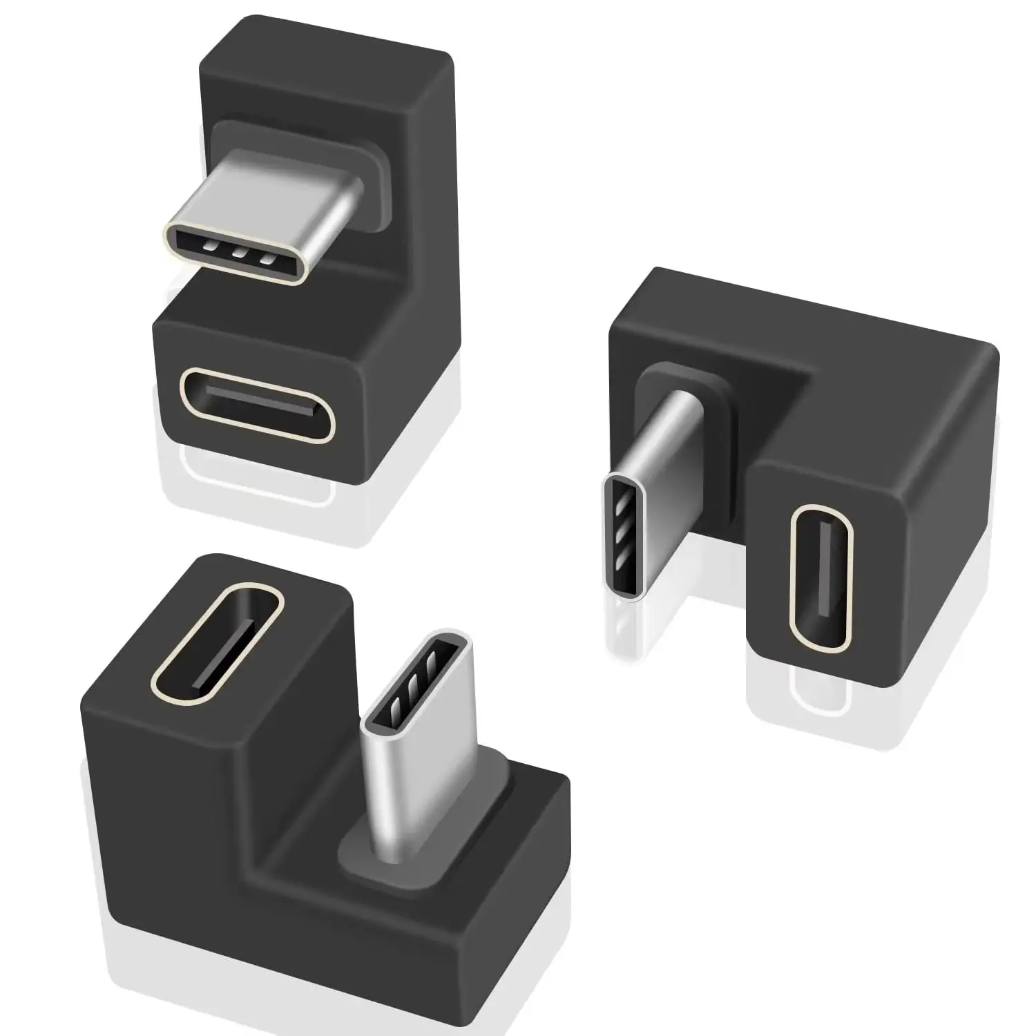 U forma 180 graus angular usb 3.1 tipo c gen 2 macho para c fêmea adaptador de extensão 10gbps conector para portátil nintendo switch