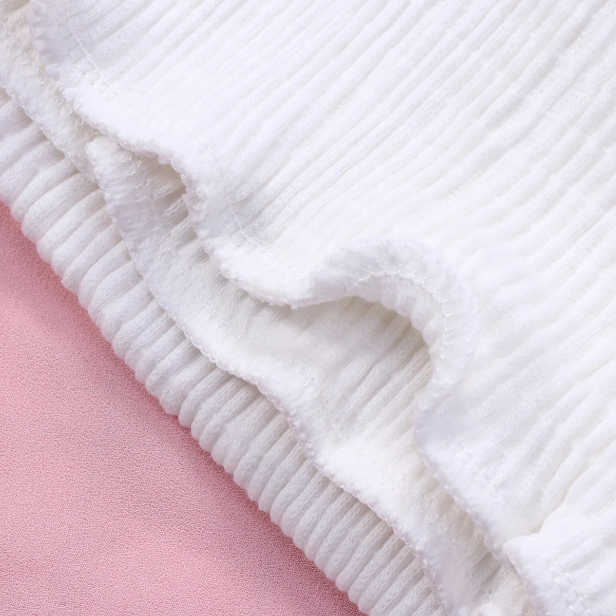 Noworodkowy pas na pępowinę z czystej bawełny, dwuwarstwowy, biały, rozmiar 24 cm, pas podtrzymujący brzuch niemowlaka, oddychający, pochłaniający pot.