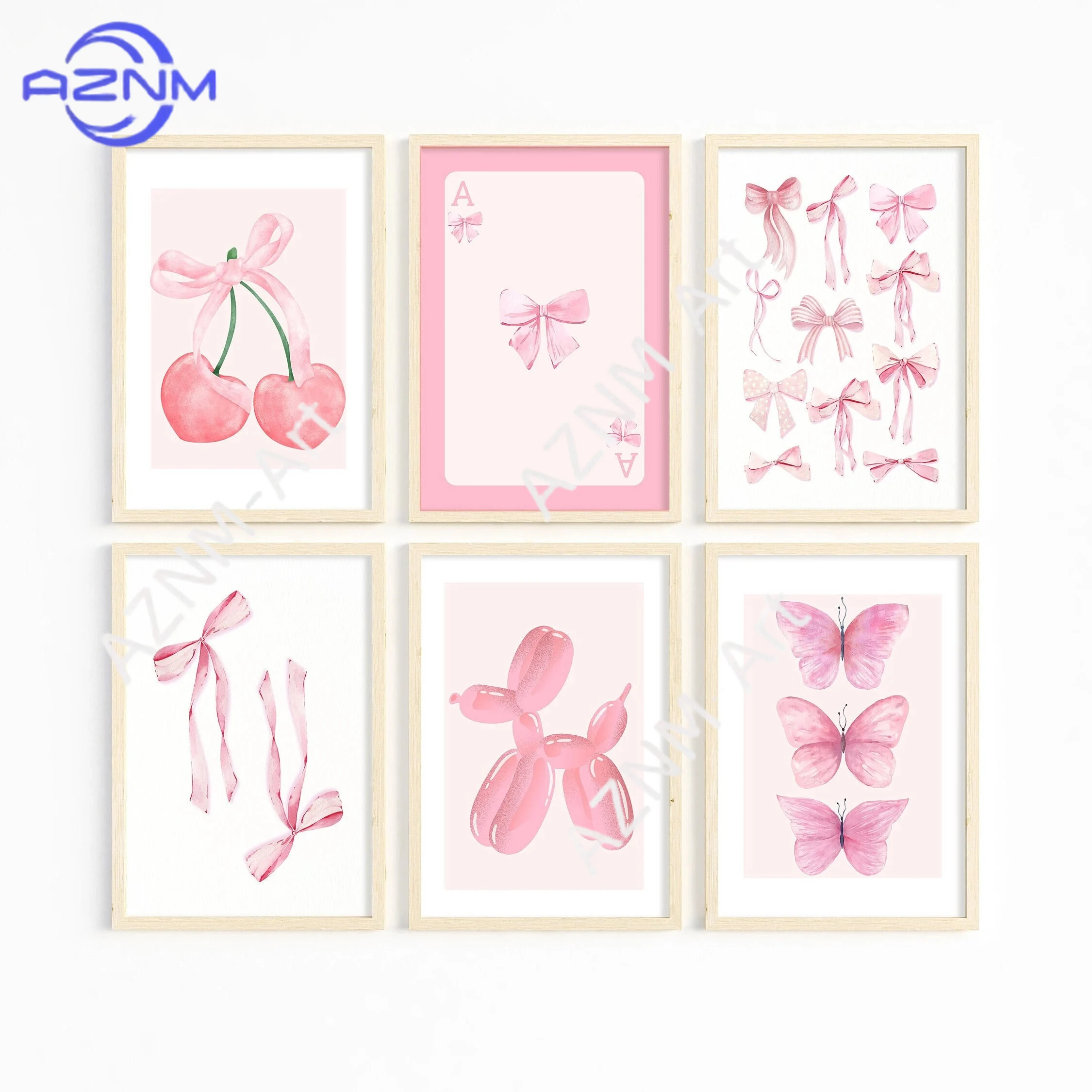Trendy Pink Wall Ar…