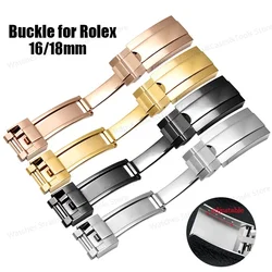 Stainless Steel 16mm 18mm Watchband Clasp Buckle for Rolex for DAYTONA for Submariner for Daytona for Yacht Adjust Double Button