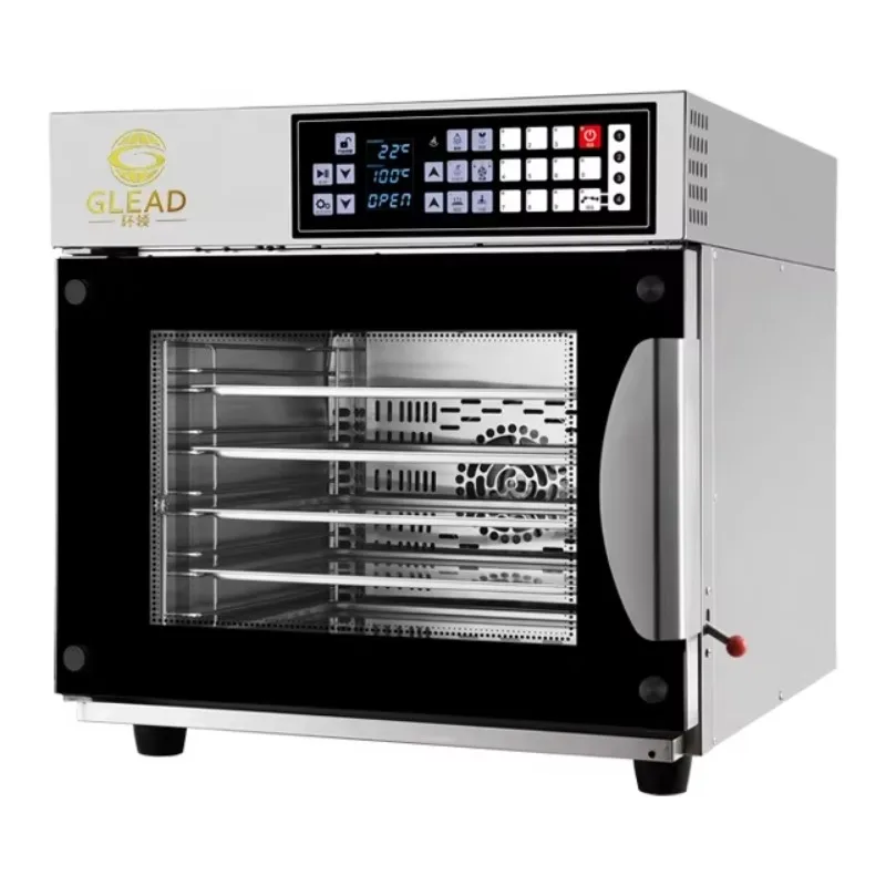 

Industrial Electronic Lock 220 Volts 5 Trays Stainless Steel Commercial Bakery Electric Convection Oven