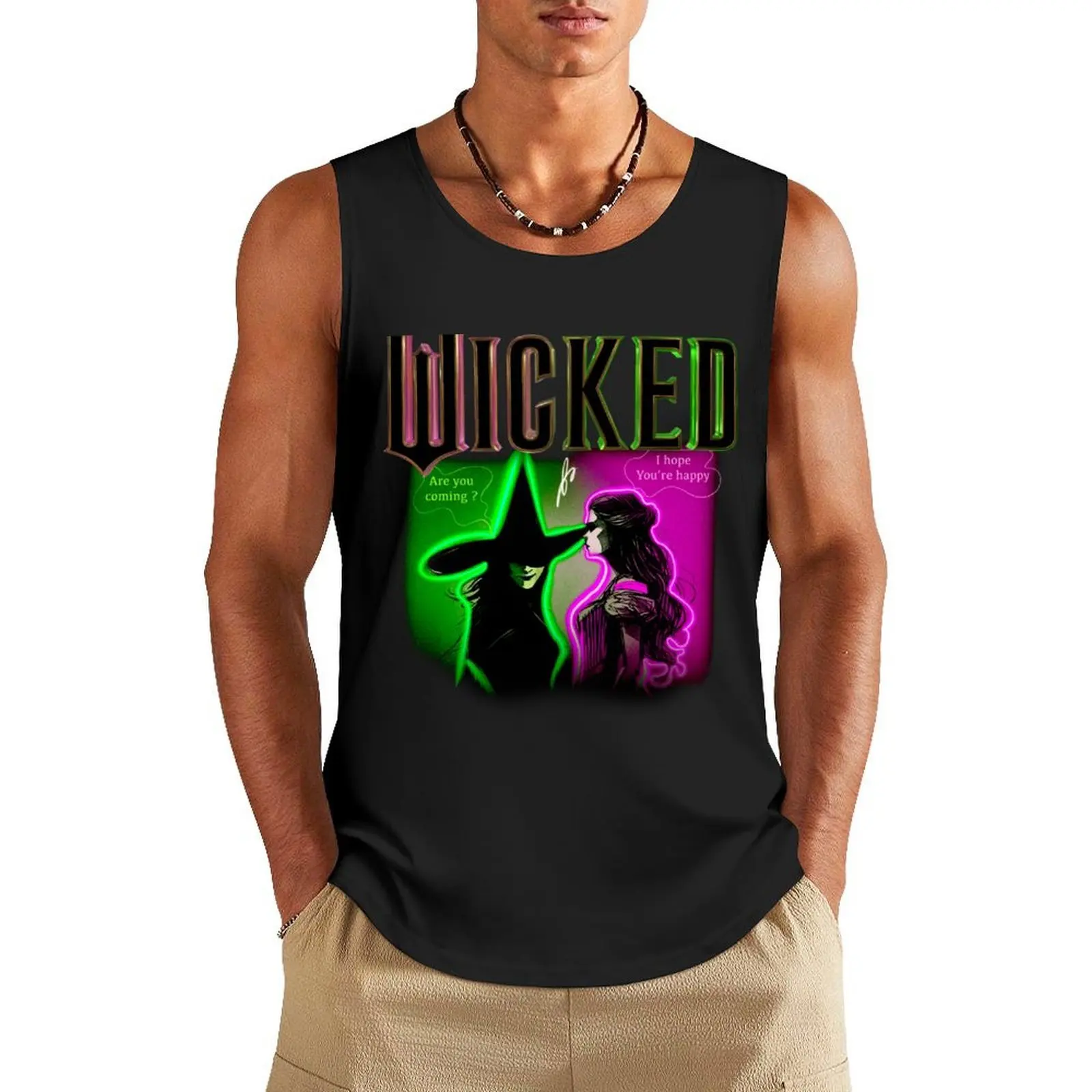 

Princess And Witch Tank Top bodybuilding men clothes Japanese t-shirt Men's t shirt