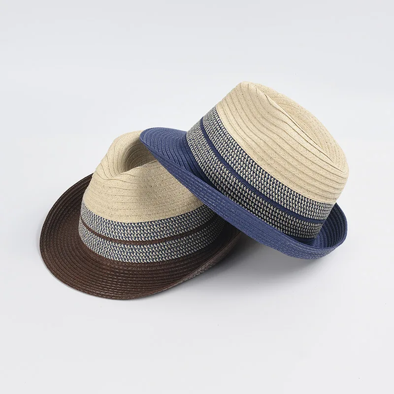 Vintage Short Brimmed Hat for Men and Women with Rolled Up Edge, British Style Casual Hat for Sun Protection