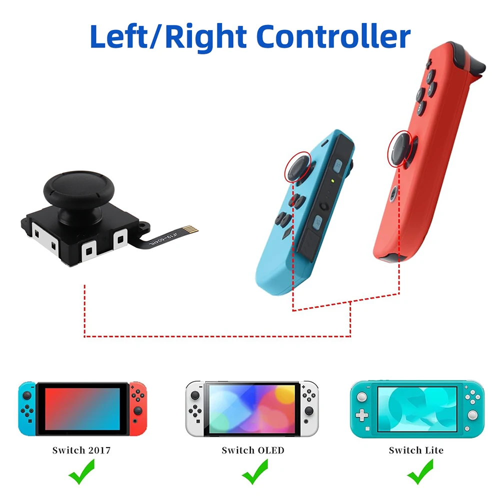 Replacement Hall Effect Joystick Analog Thumb Stick for Nintendo Switch/OLED/Lite Joycon No Drifting Repair Parts