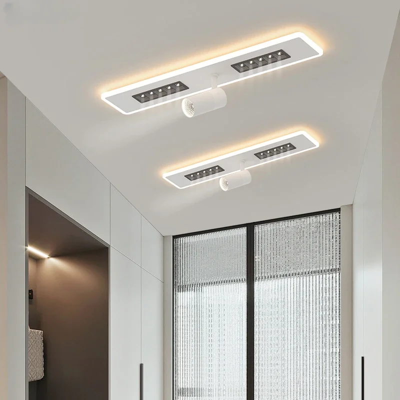 Moderno simples branco LED lustre, estilo holofotes, novas luzes para sala de estar, sala de jantar, teto do quarto, iluminação interior