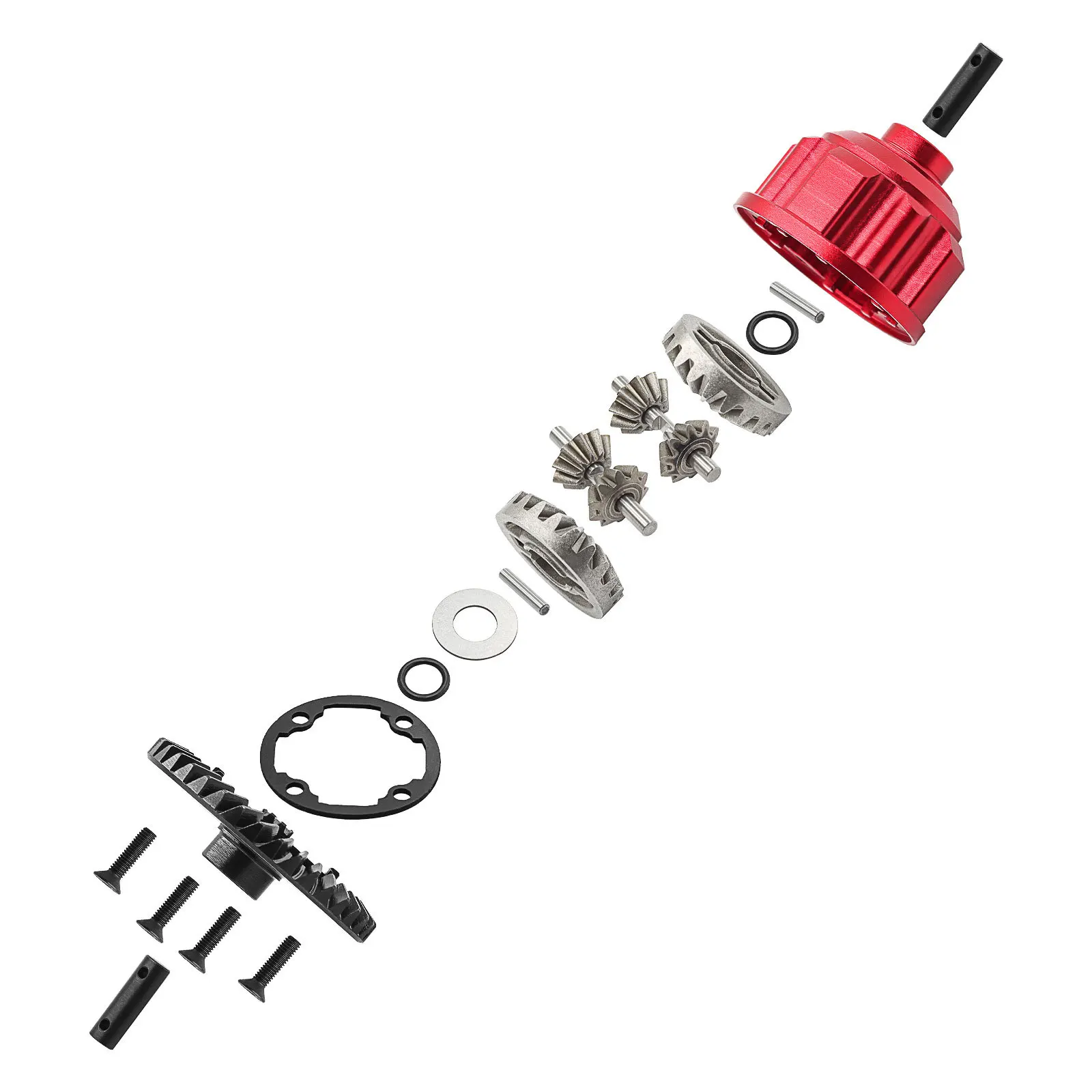 مجموعة كاملة من ترقية التفاضلية المعدنية الأمامية والخلفية لـ Traxxas Maxx Slash UDR WideMaxx 1/10 1/8, 37T 13T Steel Gear & Aluminu