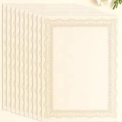 

10Pcs Blank Diploma Paper Portable Size Long Lasting for Graduation Honors Certificate Paper School Supply Certificate Sheets