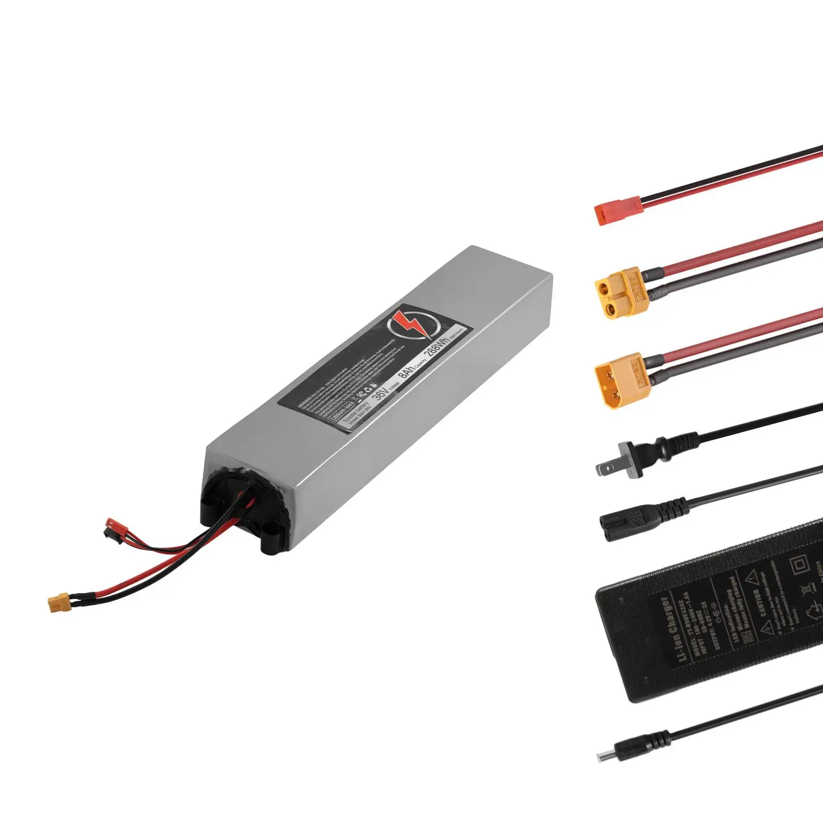 

36V Scooter Battery Pack, 8Ah, 8000mAh Lithium Battery Replacement with 30A BMS, Charger, 500+ Cycles, Compatible with 1440W Motors, for imitation for M3 65 Electric Scooters, Without Communication