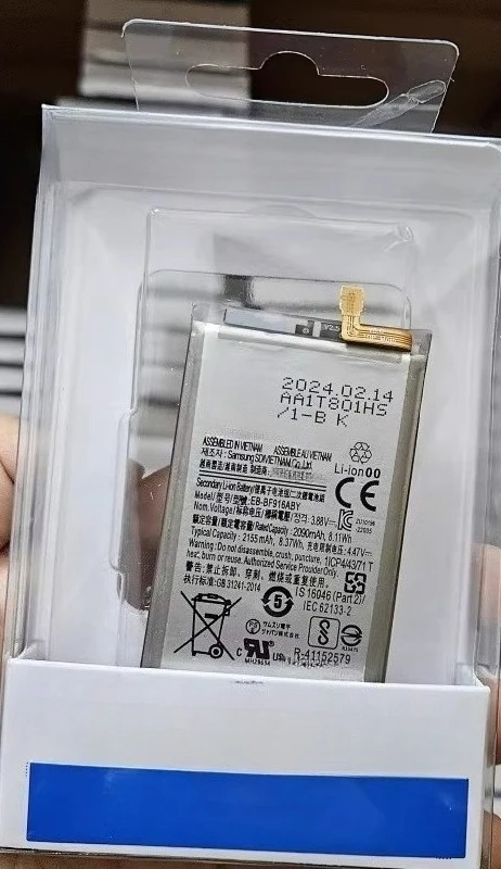 

Оригинальный аккумулятор для Samsung Fold Z Fold2, Fold3/4, Fold5, W22, F916, F926, Flip3, Flip4