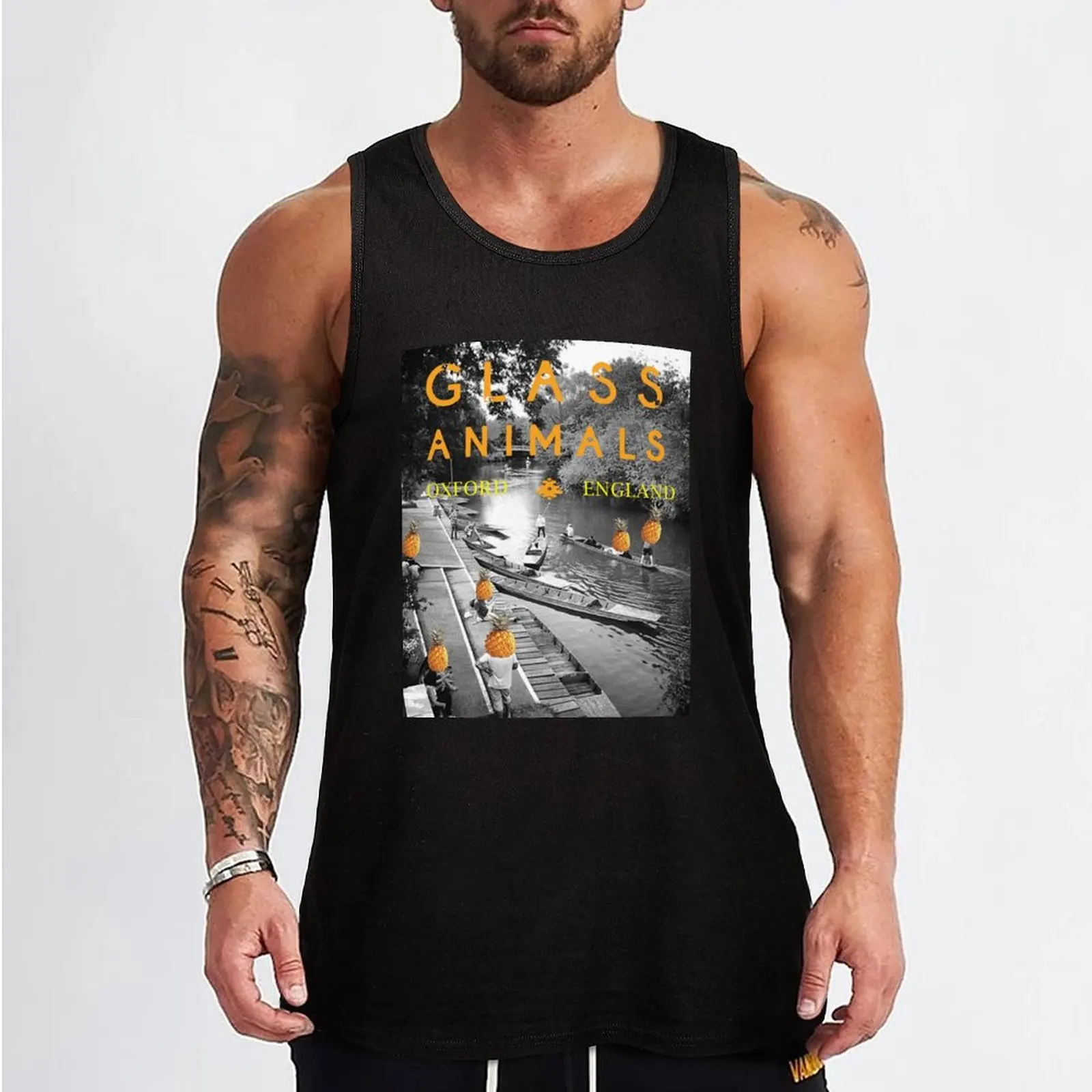 GLASS ANIMALS OXFORD PUNTERS Tank Top T-shirt for fitness Men's gym clothing men