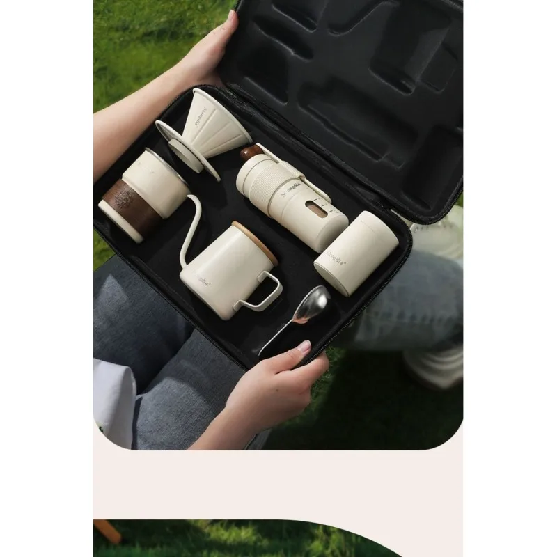 

Hand brewed coffee pot set, portable outdoor travel camping coffee equipment