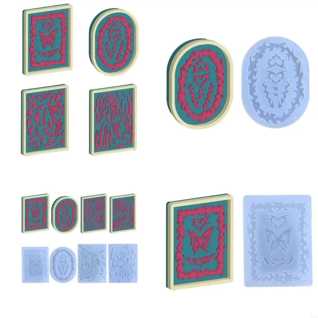 Resin Art Mold Crystal Silicone Mold Epoxy Resin Keychain Pendant Mold