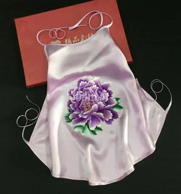 

Традиционное китайское нижнее белье Sissy, 100% шелковая вышивка на животе, женский жилет на бретелях, топы, одежда для сна, тонкая одежда для сна в китайском стиле