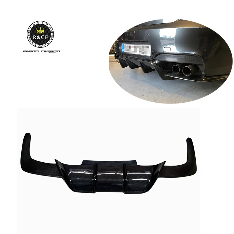 

Задний бампер из углеродного волокна в стиле Vor, диффузор для BMW F06 F12 F13 M6 Coupe Sedan 2014-2017, выхлопные выходы, новый состояние