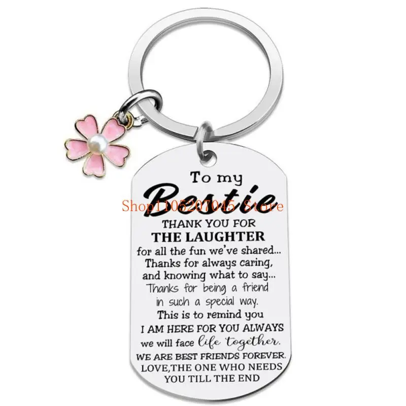 37cd Unique Friendship Keychain Stainless Steel Lasting Symbol Of Friendship for Women Teen Girls Gift Givings