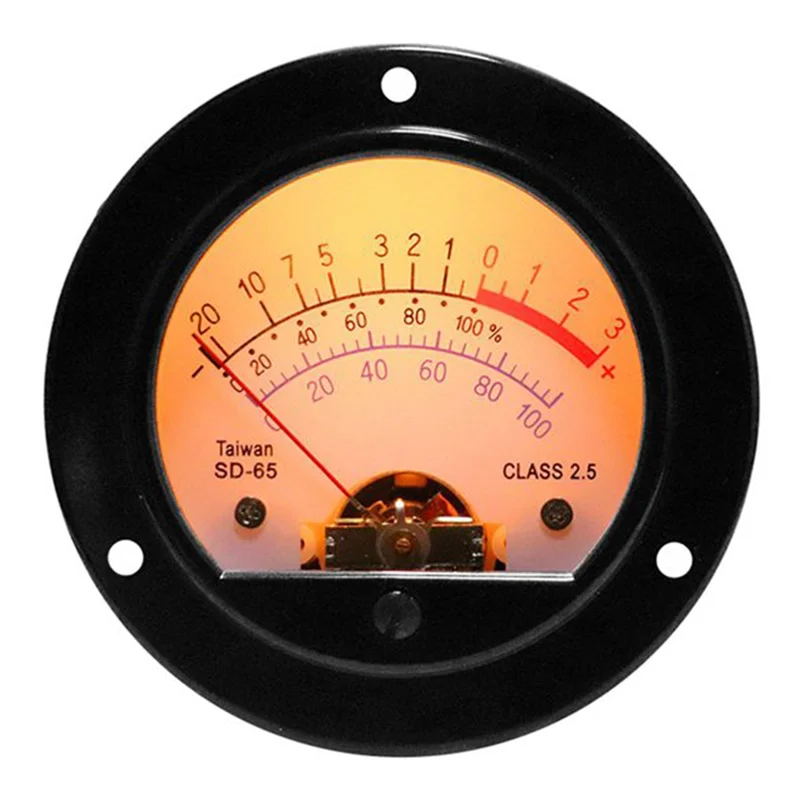 

Vu Level Meter VU Meter Level Voltmeter VU Backlight Voltmeter Head Retro Dial Round SO65 Backlight Voltmeterab13
