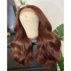 Dark Natural Glueless Soft Body Wave Brown Long 180 Density Lace Front Wig For Women Babyhair 26" Long Heat Resistant Preplucked