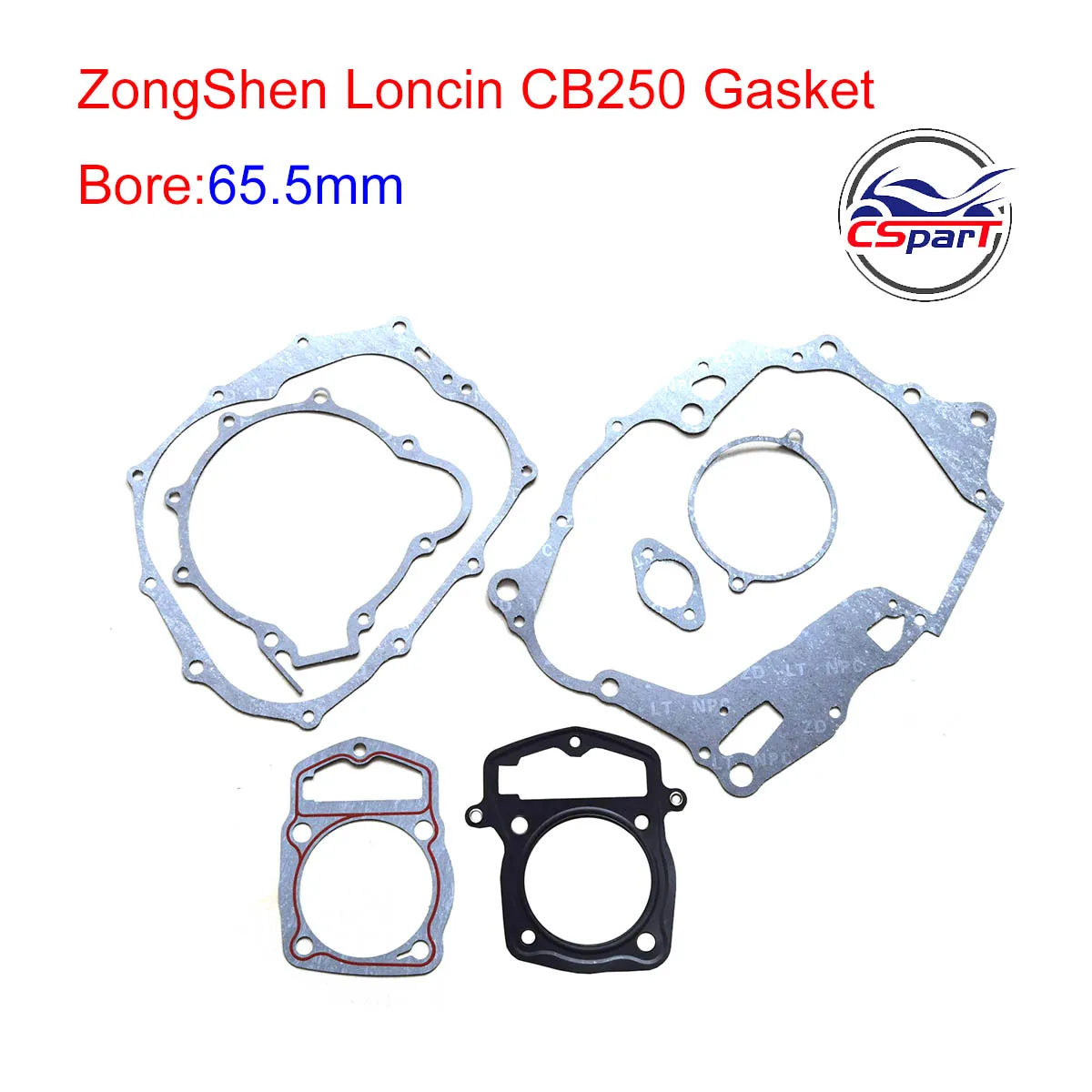 66MM  Cylinder Gasket Kit for Loncin ZongShen CB250 250CC 166FMM  Kaya Xmotos Apollo Tmax ATV Pit Dirt  Bike