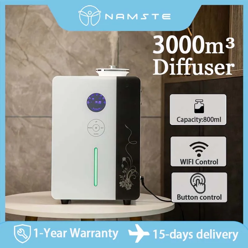 

Namste 3000m³ Metal Electric Aroma Hotel Diffuser HVAC Air Fresheners Electric Aromatic Oasis High Power Smart Timer Large Area