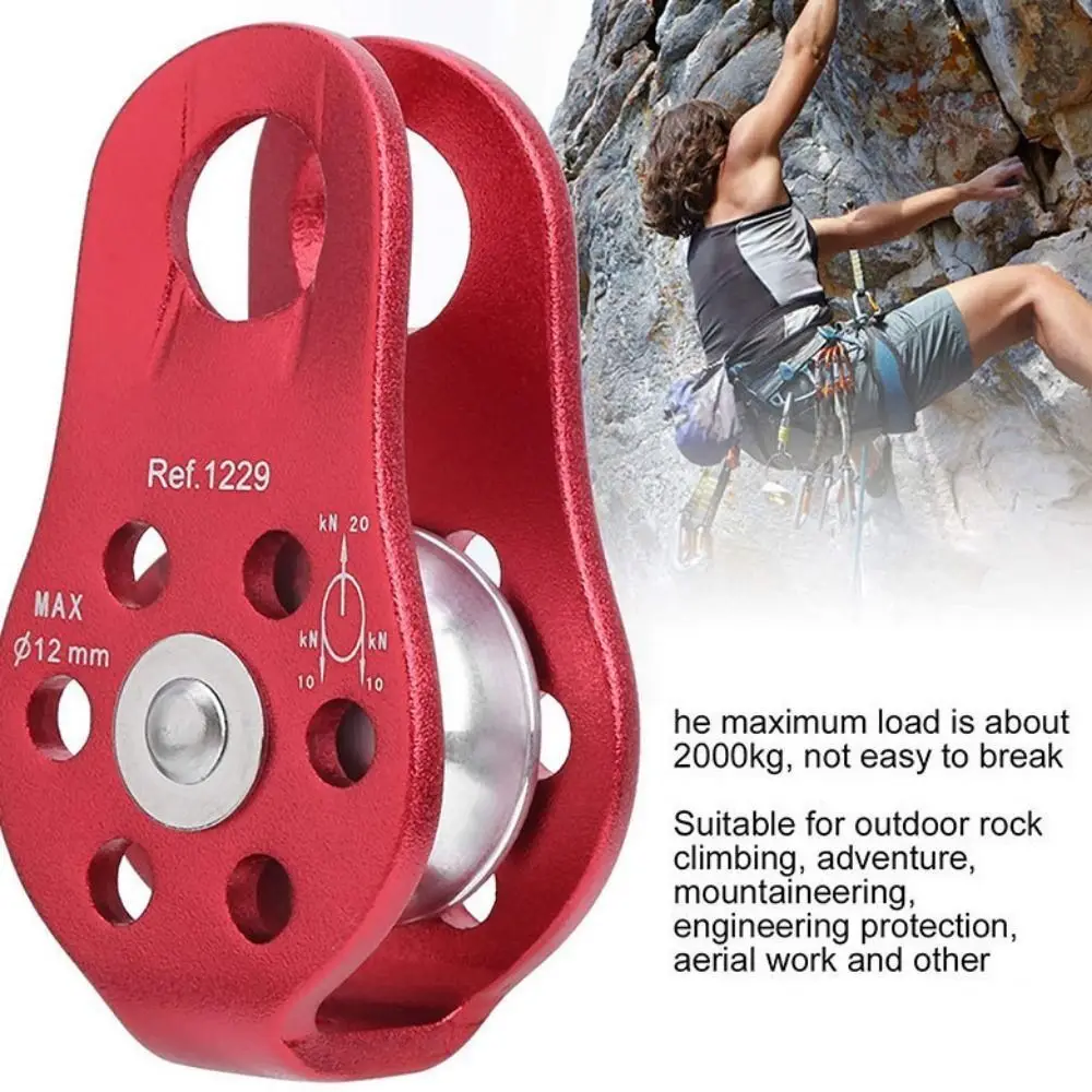 

High Temperature Resistance Lifting Pulley Roller Aluminium Alloy Double Wheel Swivel Lifting Rope Pulley Reusable Mini