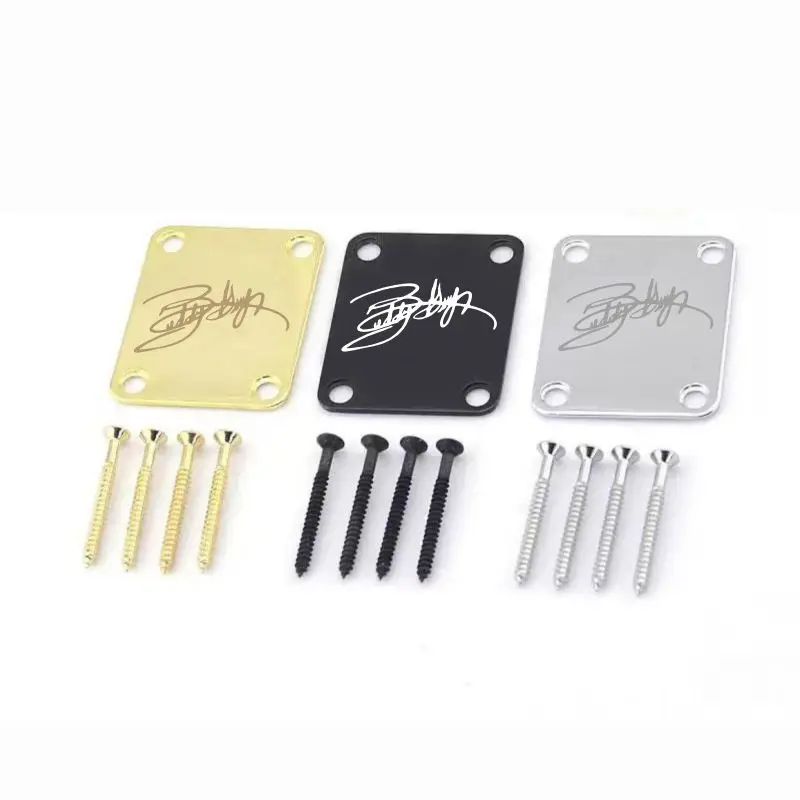 Buddy Guy Signature Custom Shop Neck Plate For Strato Electric Guitar Gold/Chrome/Black