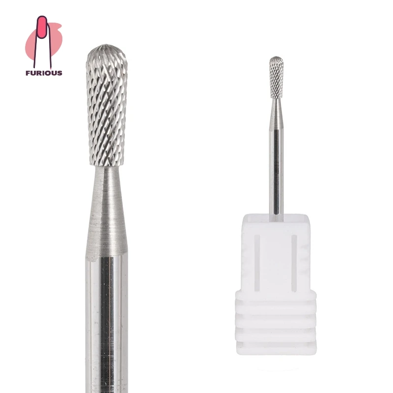 3/32'' Pear Shape Carbide Tungsten Cuticle Clean Nail Drill Bit for Cuticle Dead Skin Nail Prepare Manicure Nail Salon Supply